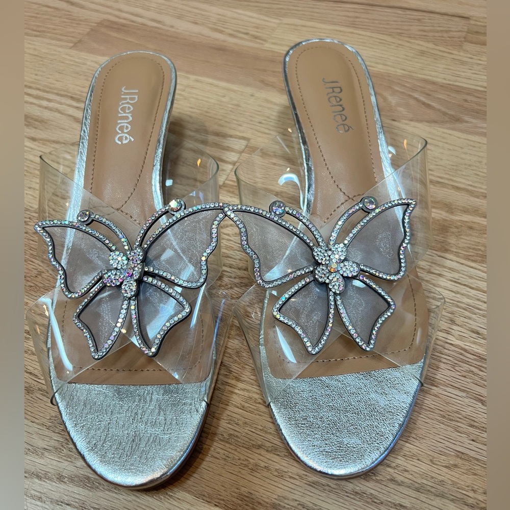 J. Renee Slip-on ‘Cinderella’ Shoes, size 9 1/2.